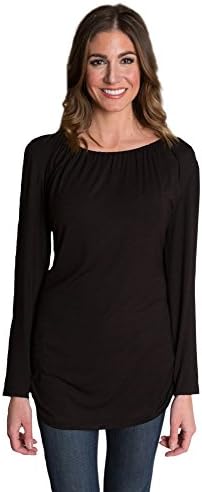 Udderly Hot Mama Luxe Long Sleeve Easy Drape Nursing Top - Stylish, Easy and Discreet