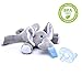LHEI Baby Pacifier with Removable Stuffed Animal, Silicone Elephant Infant Pacifier Soft Plush Toy for Boys & Girls Teether Pacifier Holder