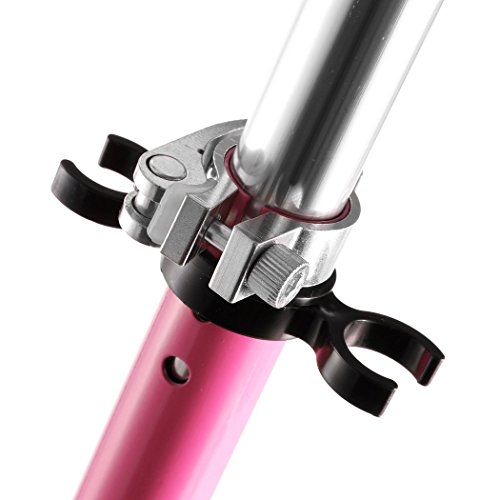 Foldable Kick Scooter for Kids Smooth & Safety - 2 LED Light Up Wheels - Minimizes Noise + Vibration - Height Adjustable Perfect Gift for Child (Pink)