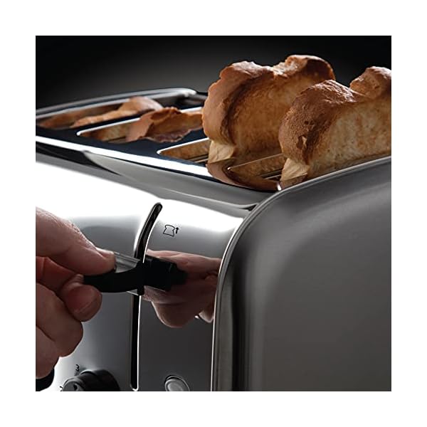 Russell Hobbs 18790 Futura 4-Slice Toaster, 1500 W, Stainless Steel Silver, Four Slice