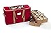 Covermates Keepsakes Adjustable Ornament Storage Bag, Carrying Handles, Padded Protection - Holiday Storage, Red