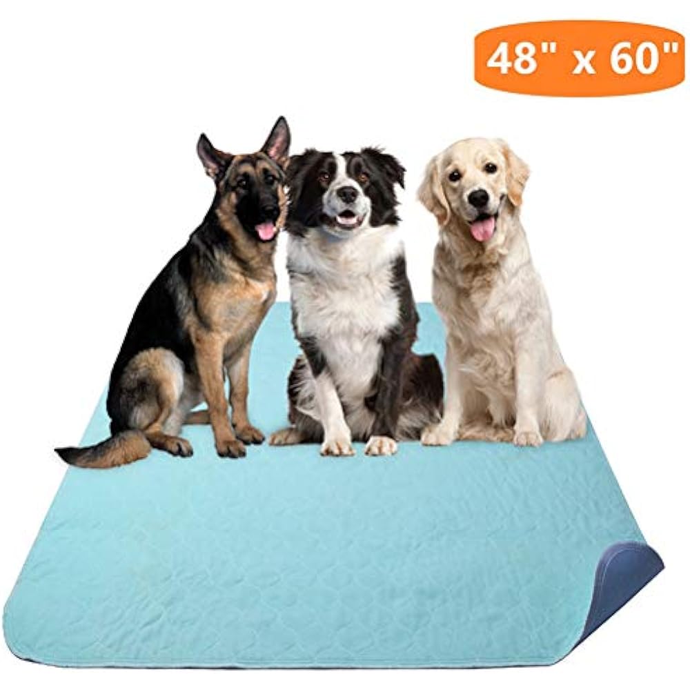 Washable Pee Pad Dogs 48" X 60" Reusable Puppy Training Pad, Whelping