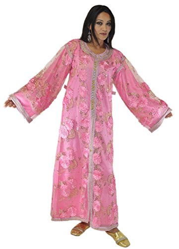 Moroccan Caftan handmade Kaftan Exquisite Wedding Gown 2 Pieces Embroidered Fits SMALL to LARGE