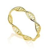 DNA Ring- 18k Gold Plated DNA Ring Chemistry Ring, Science Ring, Molecule Ring