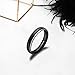 SOMEN TUNGSTEN 4mm Titanium Rings for Men Women Black Dome Two Tone Polish Wedding Band Size 10