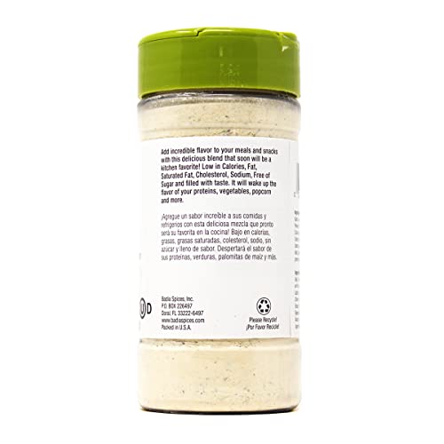 BADIA RANCH SEASONING POWDER, 5 OZ – ALL-PURPOSE RANCH FLAVOR FOR DRESSINGS, DIPS, MEATS, VEGETABLES & SNACKS
