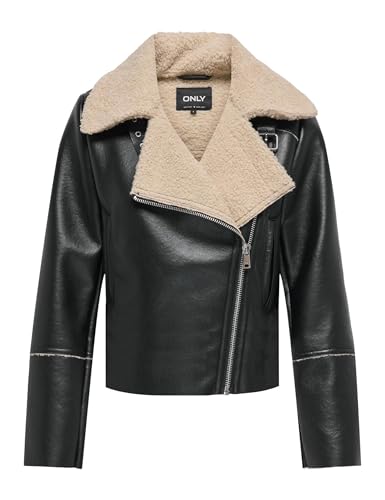 Onldora Chaqueta Bonded Cc OTW para mujer, Negro, M