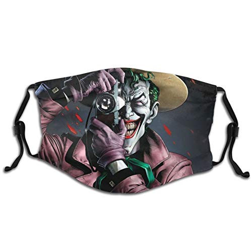 Máscara facial de Joker de Halloween a prueba de viento Anti-reutilizable cómodo pasamontañas transpirable