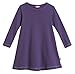 City Threads Girls' Cotton Long Sleeve Dress for School Party Dress Play Base Layer for Sensitive Skin SPD Sensory Friendly, Purple, 3T