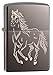 Zippo Horse Pocket Lighter, Black Icethumb 1