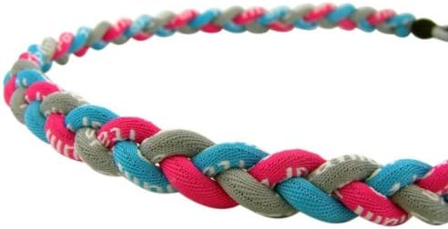 Sports Athletic Accessory Titanium Tornado Necklace 20" Braided Three Rope Chain (Baby Blue / Hot Pink / Grey)