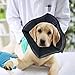 E-KOMG Pet Recovery Collar for Surgery with Elastic Loops-Protective Collar for Wound Healing (L(14.5-17.75inches))