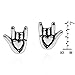 AeraVida Cute I LOVE YOU ASL Sign Language Hand .925 Sterling Silver Stud Earrings | Adorable Silver Earrings for Women | Sterling Silver ASL Hand Jewelry