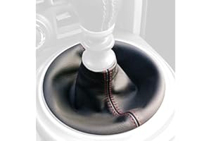 RedlineGoods Shift Boot Compatible with Scion FR-S 2012-16. Tailor Made - not Universal. Genuine top-Grade Italian Black Perforated Leather with Red Thread