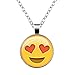 HOPIE 8pcs Emoji Pendant with Chain Cute Necklace for women