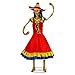 Halloween Haunters Life-Size Animated Spanish Moving Dancing Lady Day of The Dead DOD Skeleton Girl Prop Decoration - Rubber Latex Face, Light Up Eyes - Animatronic Motion - Haunted House Graveyard