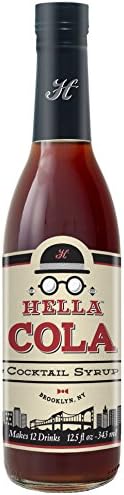 Hella All Natural Cola Cocktail Syrup, 12 Servings per Bottle, 12.5oz Bottle