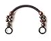 Vlonfine® 1 Pair Wood Beaded Purse Handle Bag Replacement Strap U Shape (Brown)
