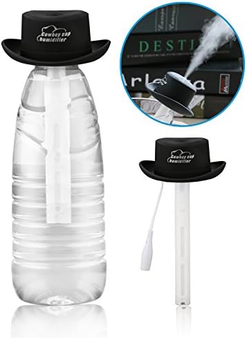 Ashbringer Personal Mini Air Humidifier- Portable Cool Mist Humidifier Diffuser ,Creative Cowboy Hat Design for Travel/Office/Car/Home