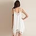 Tenworld Women Irregular Hem Mini Dress Thin Backless Lace Chiffon Party Dress