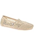Toms Women's 10007858 Moroccan Crochet Alpargata Flat, Natural, 9 M US