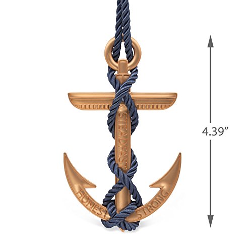 Hallmark Metal Signature Premium Anchor Ornament Beachfront Decor