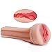 Male Cup Masturbator, Riodong 3D Realistic Vagina Masturbator Stroker Pocket Pussy Sex Toys for Male Masturbation (White)