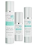 Skin Care Set for Sensitive Skin | 3-Step Anti Aging System by White & Lea Natural Skin Care | Gift Set for Women: Retinol Moisturizer, Vitamin C Serum & Coconut, Honey & Aloe Cleanser