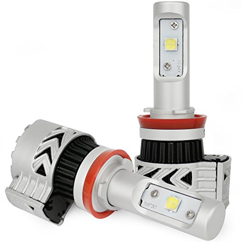 Ultra Brightness Aluminum 12000LM 72W 6500K White Waterproof Adjustable H8 H9 H11 LED Headlight Bulb, Best LED Headlight Conversion Kit