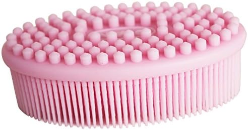 Bath & Shower Soft Silicone Massage Brush Shampoo Scalp Massage Baby Shower Kit (Pink)