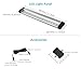 EShine 7 inch LED Dimmable Under Cabinet Lighting Strip, NO Sensor, Black, with Accessories (No Power Supply Included), Warm White (3000K)