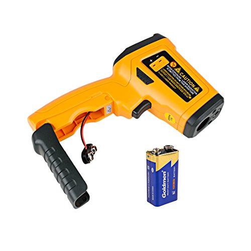 uxcell Temperature Gun Non-Contact Digital Laser Infrared Thermometer GUN -58-1472 Fahrenheit (-50-800 Celsius) Temp Handheld Yellow Black - Thumbnail 4