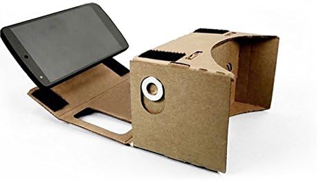 IHUAQI Google Cardboard pre-assembled IMAX 6 Inch with Instructions and QR code crystal clear Lens 45mm Focal Length easy use for iPhone and Android