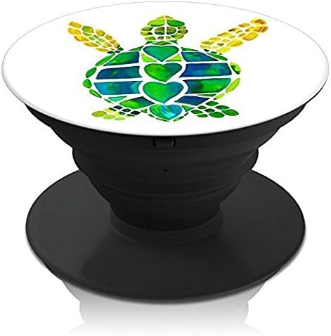 Smartphone Expanding Stand and Grip (Premium 3M) - Phone Accessories (Galaxy S7, S7 Edge, iPhone SE / 6 / 6+ / 6S / 7 / 7+) + Tablets (Amazon Fire, iPad / iPad Mini) (Tropic Turtle)