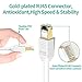 GLANICS Cat 8 Ethernet Cable, 10ft 2 Pack Shielded Network Internet Cable 40Gbps Patch RJ45 High Speed Gold Plated Plug SSTP LAN Wire for Router, Modem, Gaming, Xbox, PS4, Switch
