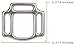 6 - Country Brook Design 1 Inch Stainless Steel 3-Sided Horse Halter Squares
