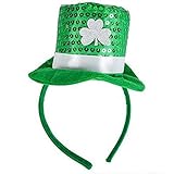 St Patrick's Day Shamrock and Sequin Hat Headband