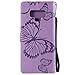 Note 9 Case,Note 9 Wallet Case,Galaxy Note 9 Case with Card Holder,Folio Flip PU Leather Butterfly Case Cover with Credit Card Slots Kickstand Phone Protective Case for Samsung Galaxy Note 9,Purple