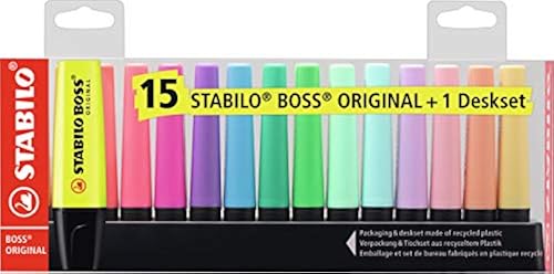 Stabilo Boss Original Fluorescent Pastel Highlighter Text Marker Highlighter Stabilo Swingcool Highlighter 70 荧光笔 I.107050481