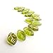50 pcs Mix of Green Czech Glass Leaf Beads 12mm