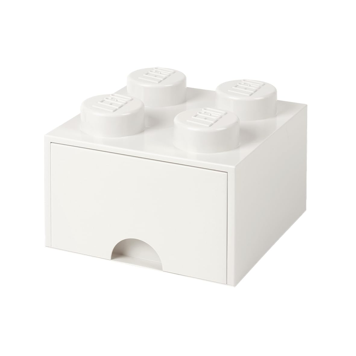 LEGO Brick with 4 Knobs and 1 Drawer White - Storage Box for LEGO Toys Desk Drawers and Office Supplies Stackable Storage Box Home Decoration Toy Box