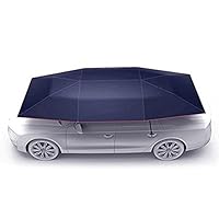Rooftop Tent, Automatic Folding Remote Control Car Umbrella with Removable Charger, Multifunction Portable Auto Protection Car Tent Sunshade, Movable Carport Canopy for Outdoor Camping Tent(Indigo) 