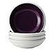 Rachael Ray Dinnerware Rise 4-Piece Stoneware Fruit Bowl Set, Purple