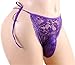 aishani SISSY pouch panties men's silky lace bikini briefs underwear sexy for men (XL purple)