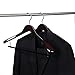 Luxury Wide Shoulder Wooden Hangers 6 Pack, with Velvet Bar, Smooth Mahogany Finish Wood Suit Hanger Coat Hanger for Closet, Holds Upto 20lbs, 360° Swivel Hook, for Jacket, Dress Heavy Clothes Hangers