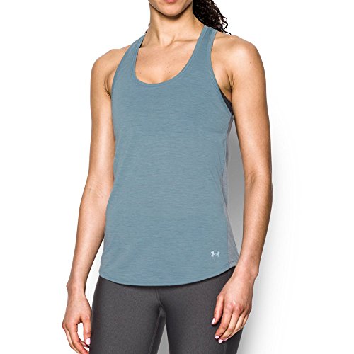 Under Armour Womens Threadborne Mesh Tank Top, True Gray Heather