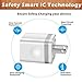 USB Wall Charger, BEST4ONE 2-Pack 2.1A/5V Dual Port USB Plug Power Adapter Charging Block Compatible with iPhone XS / XR / X, 8/7/6, Samsung, Tablet, Moto, Google Pixel, LG, More Cell Phone (White)