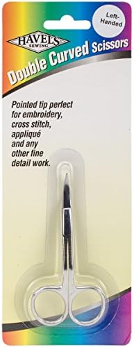 Havel'sSEWING Havel's Double-Curved Embroidery Scissors 3.5"-Left-Handed, Multicolor