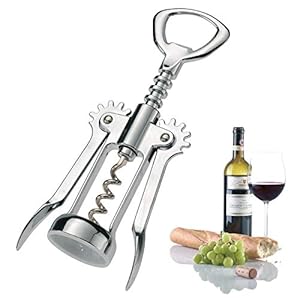 Westmark Kurkentrekker met hefboomwerking, met flesopener en open spiraal, staal, verchroomd, 60202270