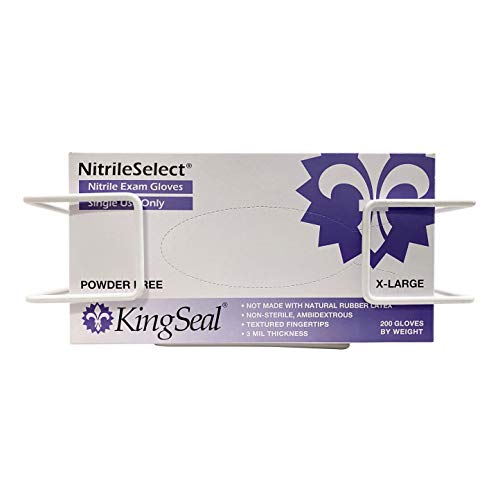 KingSeal Wall Mounted Wire Rack Disposable Glove Box Holder, Large